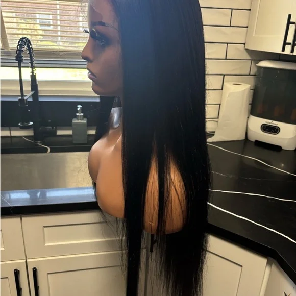 Black Straight Lace Front Wig - Women Hair - Picture 4 of 7